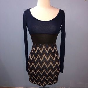 Blue and brown Vintage dress